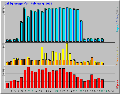 Daily usage for February 2026