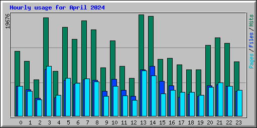 Hourly usage for April 2024