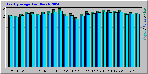Hourly usage for March 2026