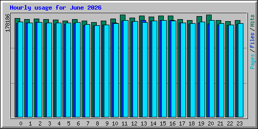 Hourly usage for June 2026